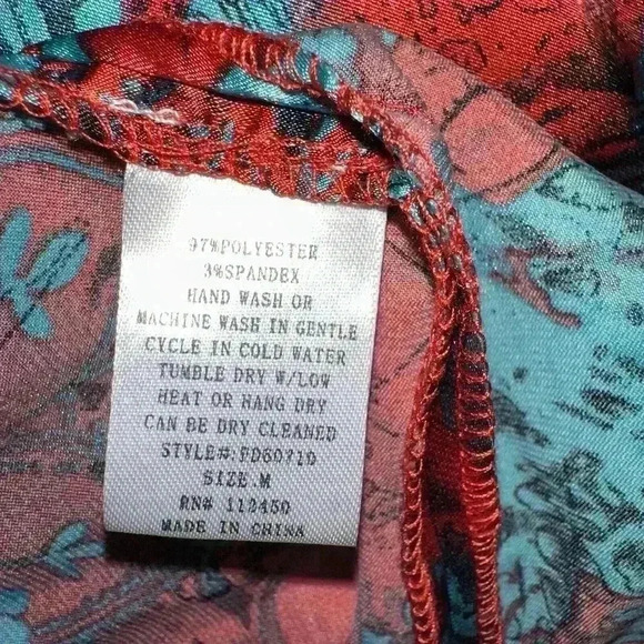 Deja Vu Strapless Formal Style Dress / Red & Blue - Picture 14 of 16